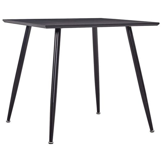 3 Piece Dining Set Plastic Black