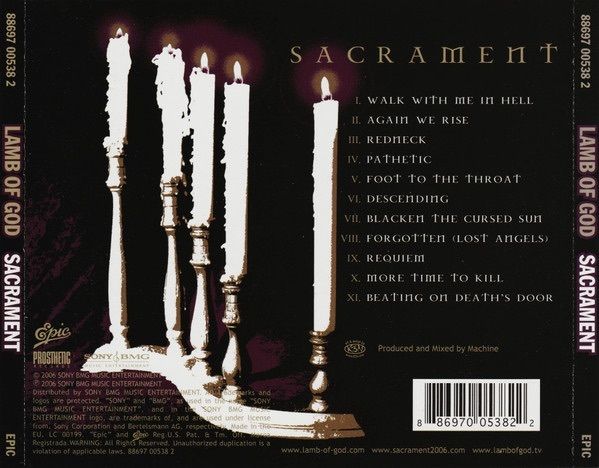 Lamb Of God  |  Sacrament     CD