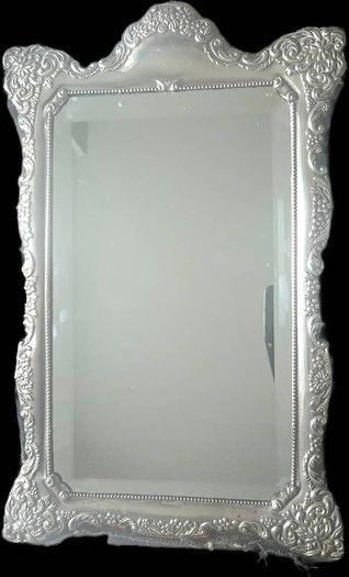 Ari D Norman Large Sterling Silver Table mirror, Georgian style. 983 grams.