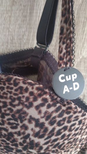 Balconette animal print bra 75
