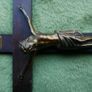 Vintage Germany 14,5"  Large  Wood Crucifix Cross Image 2
