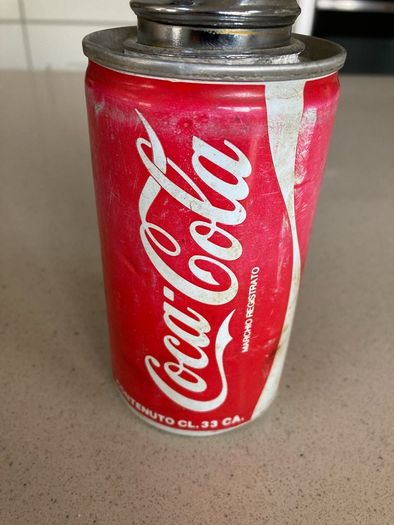 Coca Cola can lighter Italian