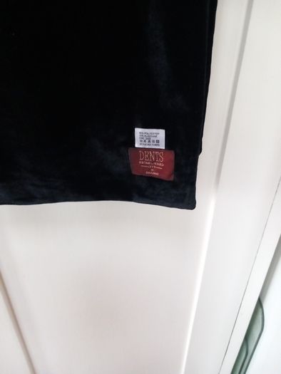 Dents Black Velvet Scarf