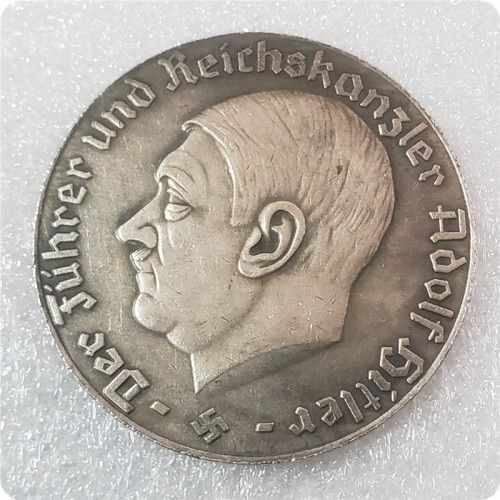 Ww2 Mark German Coin  Hitler Luftwaffe Swastika Nazi Warplane  Reichsmark