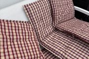 Two chair cushions and two sun lounger cushions