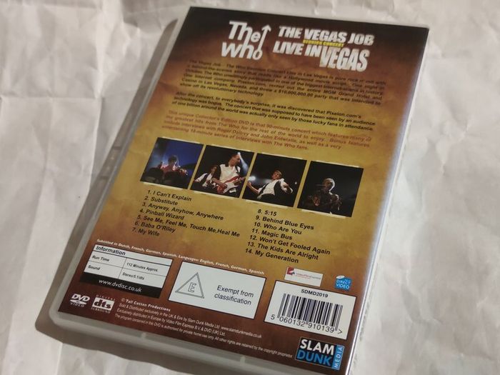New The Who The Vegas Job Dvd