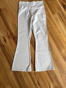 Girls grey flared leggings age 9-10