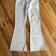 Girls grey flared leggings age 9-10