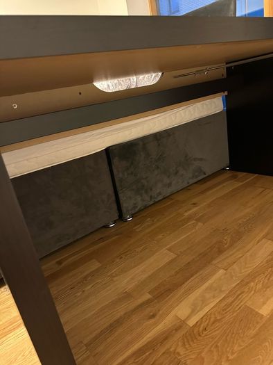 Large Malm desk with pull out slider