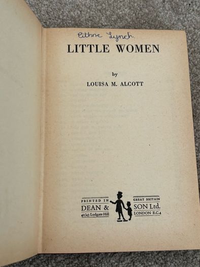 Vintage Edition of Little Women by Louisa M. Alcott
