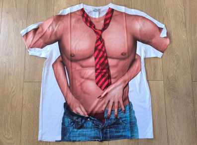 Sexy man handling Faux Real T shirt XL costume adult Halloween