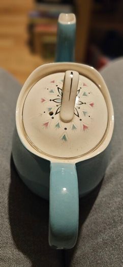 1950s Style Turquoise Tea or Coffee Pot