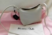 Massimo Dutti Leather Crossbody Bag - Grey - BNWT RRP 79.95