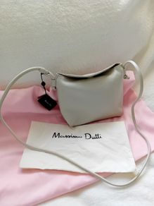 Massimo Dutti Leather Crossbody Bag - Grey - BNWT RRP 79.95