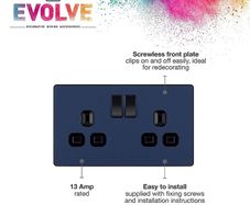 Navy double socket