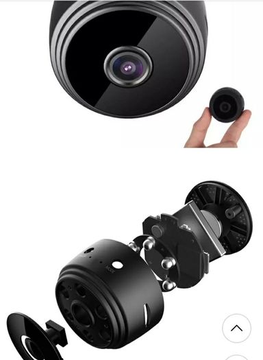 Mini Magnetic Full HD Home Security Camera / Webcam with Motion Detection, 24h Monitoring, Timer - 1080p, WiFi, IP