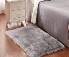Grey Rug Living Room, Ultra Soft Bedroom Rugs Area Rugs for Living Room Floor Carpet, Luxury Fluffy Shag Lounge Rug Ideal for Bedroom, Nursery, Kids Baby Room MULTIPLE COLOURS, SIZES (FREE POSTAGE)