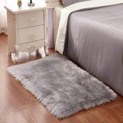 Grey Rug Living Room, Ultra Soft Bedroom Rugs Area Rugs for Living Room Floor Carpet, Luxury Fluffy Shag Lounge Rug Ideal for Bedroom, Nursery, Kids Baby Room MULTIPLE COLOURS, SIZES (FREE POSTAGE)