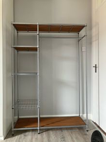 Open Wardrobe / Clothes Rail with Shelves