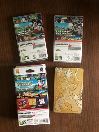 Pokemon Scarlet and Violet dual pack with Steelbook Nintendo Switch brand new unused
