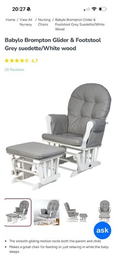 Rocking chair and footstool