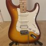 sunburst squier Stratocaster with case and whammy bar Image 4