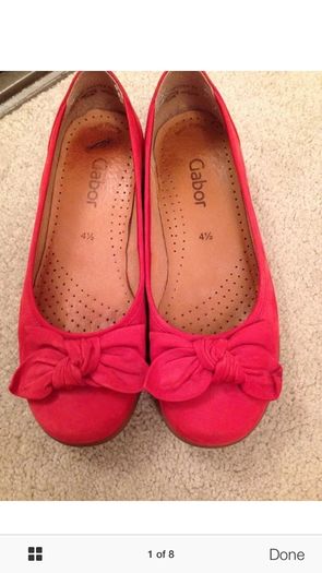 Gabor red comfort pumps
