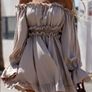 short spanish dress for women khaki/brown,pink Image 4