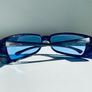 Vintage Arnette Titan 4006 sunglasses with blue lenses and sporty wraparound design Image 5