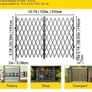 Double Folding Security Gate Folding Door Gate 310 x 154 cm(W x H)Scissor Gate Image 4