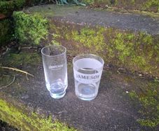 2 whiskey jameson glasses postage possible