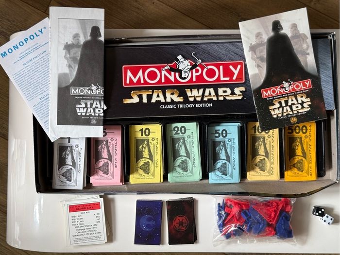 Vintage Monopoly Star Wars Classic Trilogy 1997