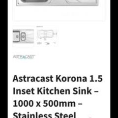 Astracast Korona 1.5 Bowl Stainless Steel Kitchen Sink  NEW