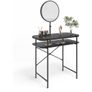 Black vanity table with adjustable mirror Image 2