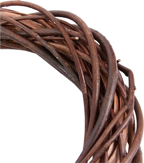 Natural Willow Twig Wreath with a Diameter of 25 cm, Braided Wreath Making Base for Door Wreath and Home Decoration