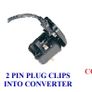 2 Pin USA to UK Converter Plug, 10A, Black Image 4