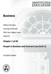 Leaving Cert Business Institute Notes