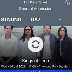 2 Kings of Leon Standing tickets