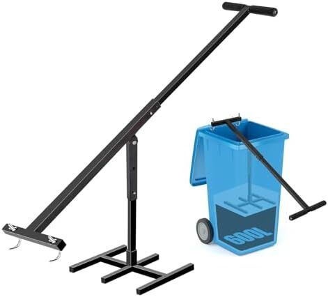 Rubbish Press Waste Compactor Trashor Space-saving in Wheelie Bin Trash Can Household Trash Can Press, Manual, Recycle Bin Compactor, Black