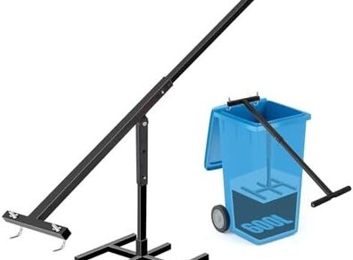 Rubbish Press Waste Compactor Trashor Space-saving in Wheelie Bin Trash Can Household Trash Can Press, Manual, Recycle Bin Compactor, Black