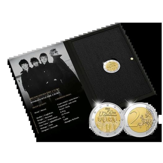 2026 Ireland 2 Euro Commemorative Coin - U2. Proof