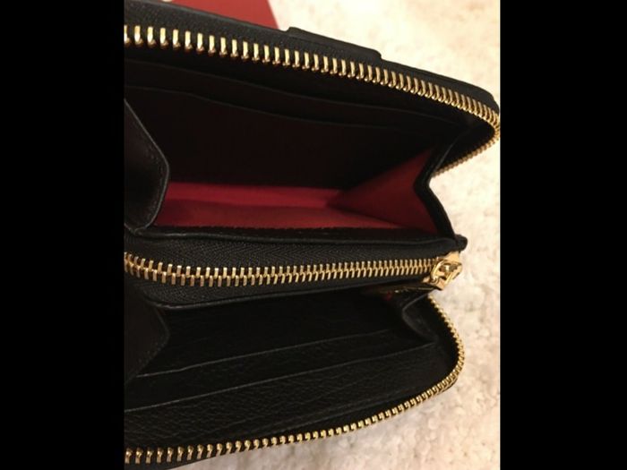 LANCEL Black Wrap Around Zip Purse