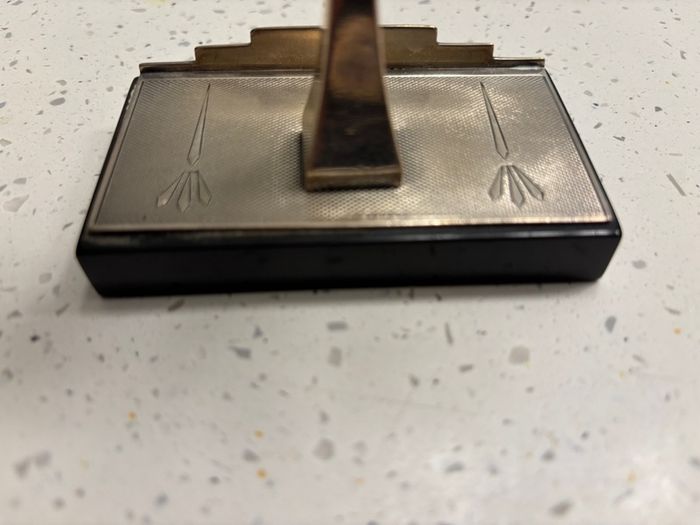 Art deco 1931 Birmingham solid silver stand.  Weighted