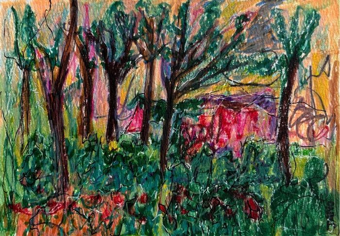 Original Art Fauvist Art Fauvist Forest landscape