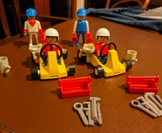 vintage Playmobil go karts, dated 1979