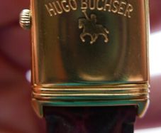 Rare Unusual Gents Hugo Buchser Reverso Watch - Works Well