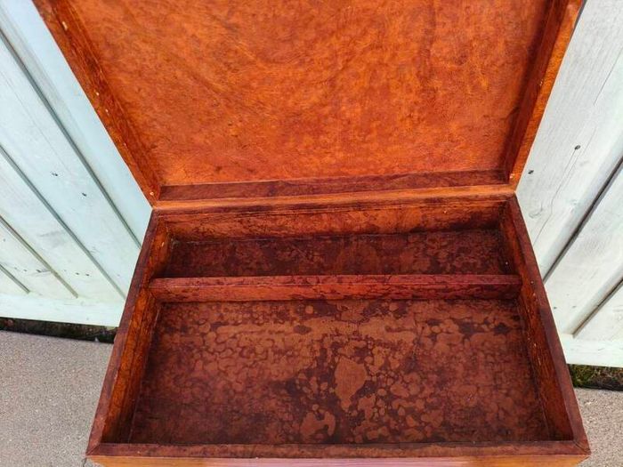 Large wood/leather box