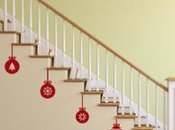 main image for ad Wall / Window Decal Christmas Baubles Decoration, Baubles Wall Sticker, Holiday Decor, Christmas Baubles Decal, Christmas Baubles Sticker