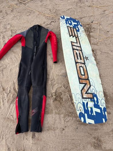 Kiteboard Nobile and Oneils wetsuit