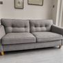 2-seater grey fabric sofa Image 4